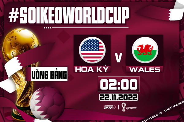 Soi kèo Mỹ vs Xứ Wales, 02h00 22/11 | World Cup 2022