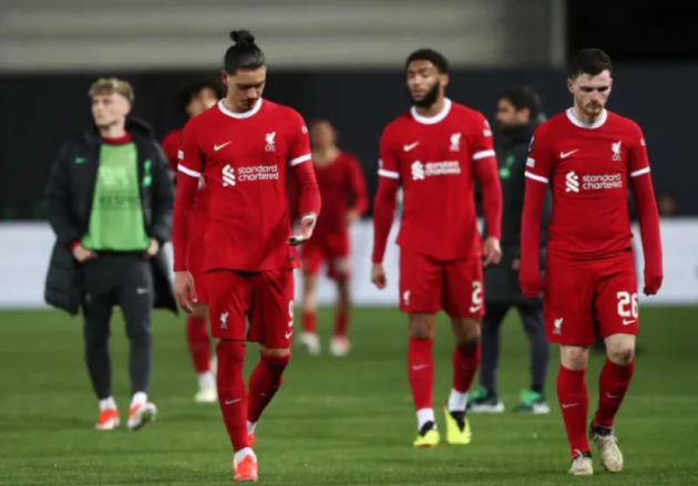 Liverpool đánh rơi hy vọng ở Europa League sau khi thất bại trước Atalanta