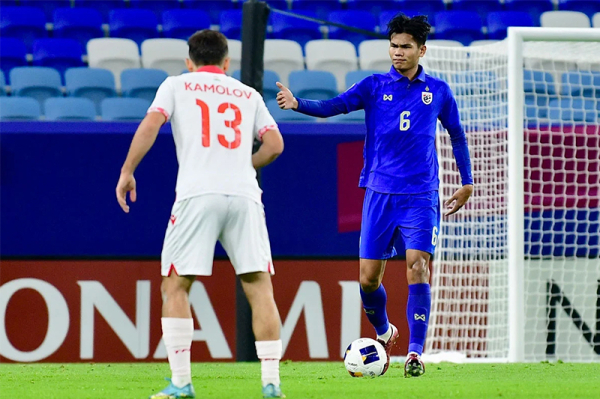 U23 Thái Lan thua U23 Tajikistan 0-1 trong trận đấu sống còn tại U23 châu Á