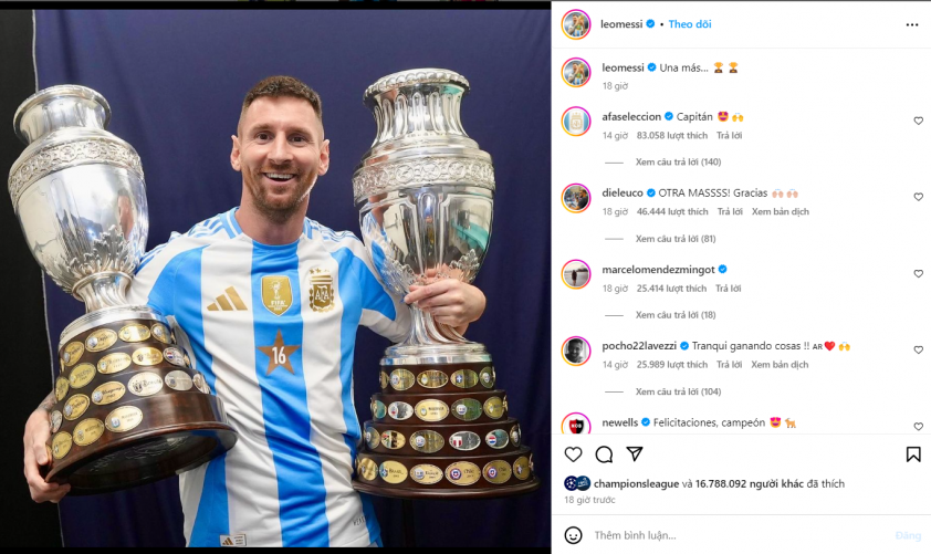 Lionel Messi: Đỉnh cao sự nghiệp với hai chức vô địch Copa America