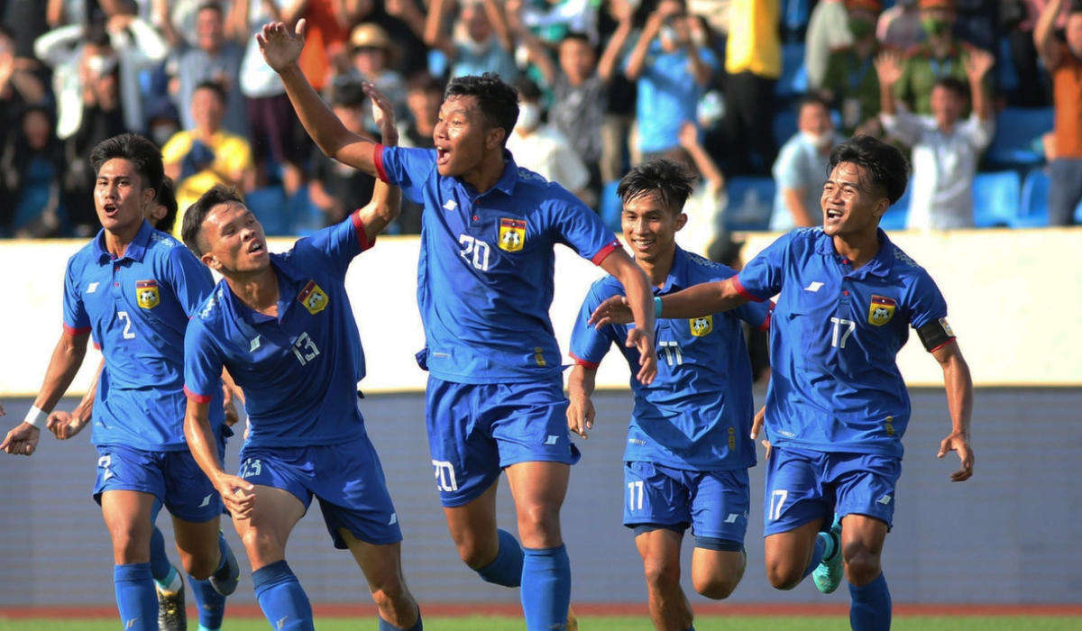 Đội tuyển U23 Lào sớm có bàn thắng dẫn trước ngay ở phút thứ 14