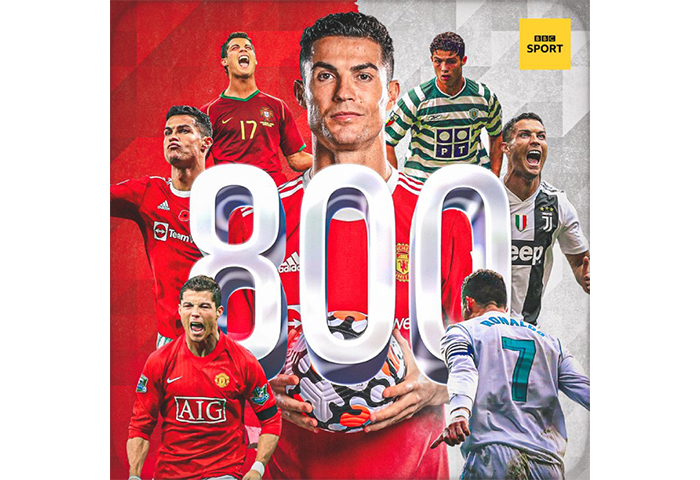 Ronaldo vượt mốc 800 bàn