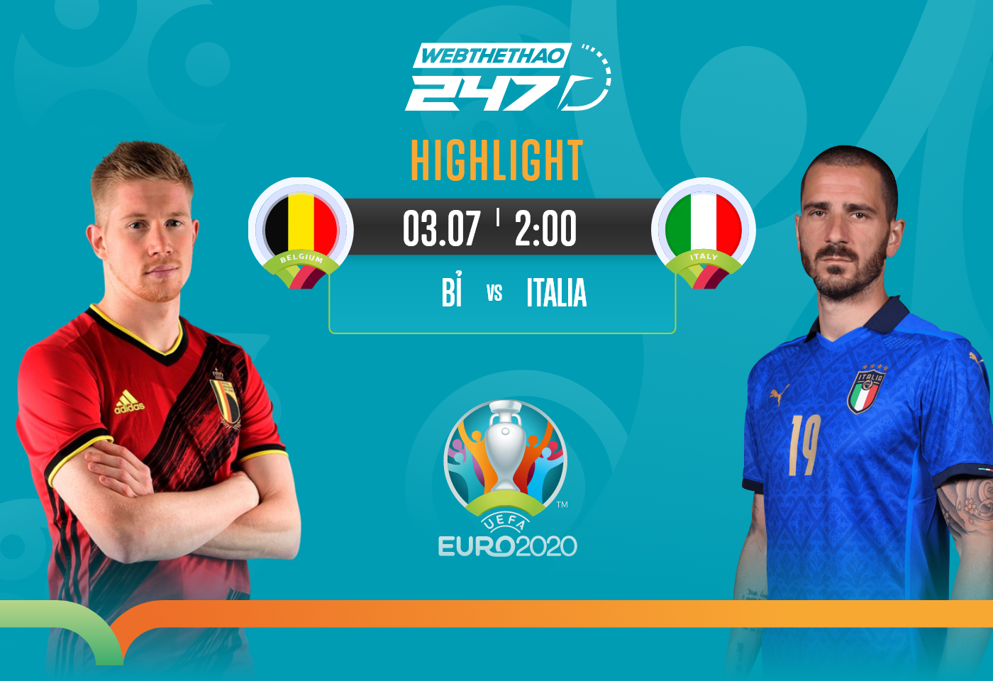 Highlight Bỉ vs italia