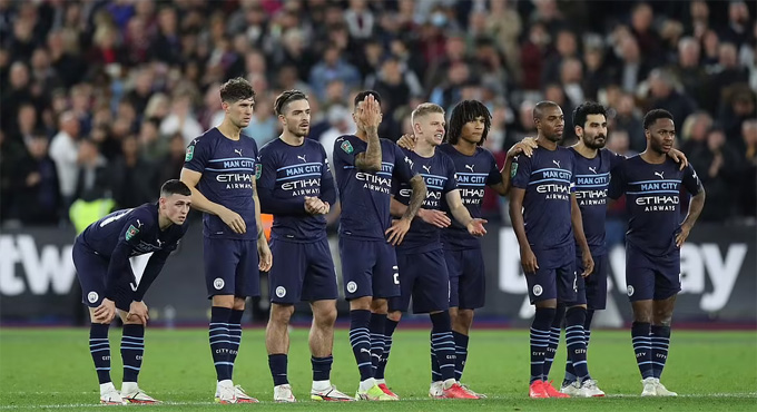 Kết quả West Ham 0-0 Man City Carabao Cup