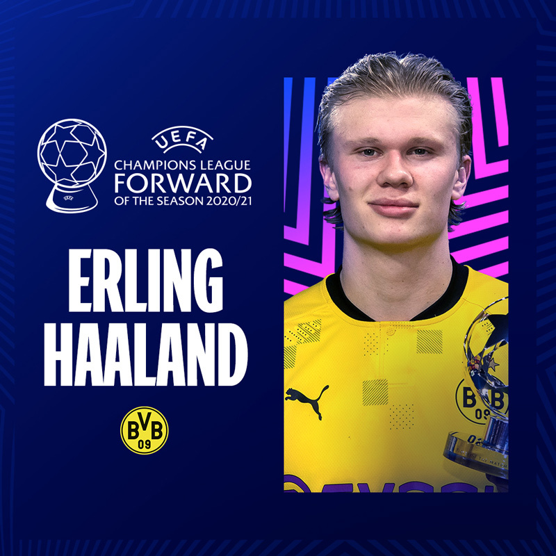 Erling Haaland là tiền đạo xuất sắc nhất mùa giải