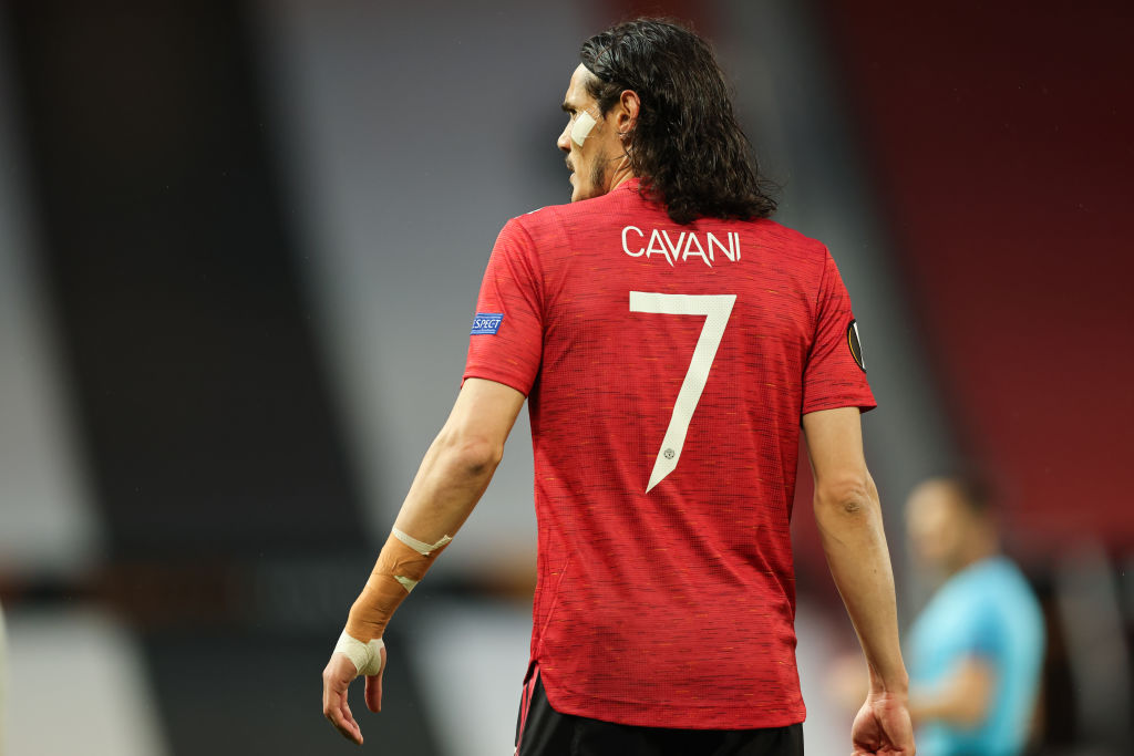 Cavani đã được đăng ký áo số 7 từ đầu mùa