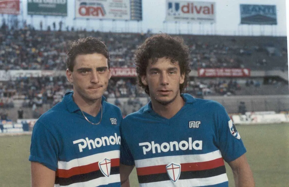 Gianluca Vialli và Roberto Mancini 