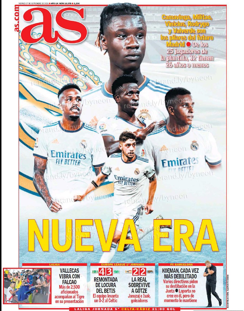 Thế hệ mới của Real Madrid trên tờ AS
