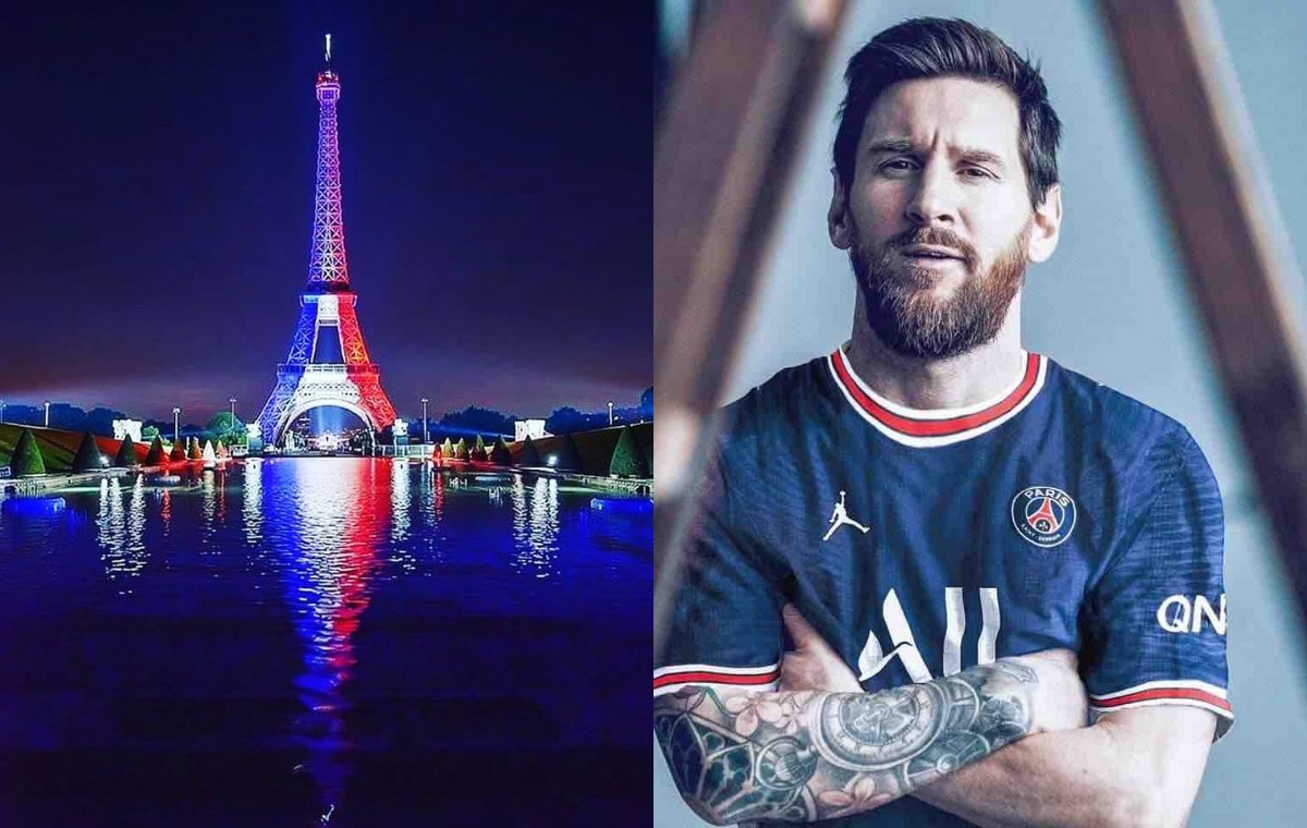 Tháp Eiffel đã được thuê đứt cho sự kiện ra mắt Lionel Messi