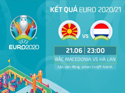 Kết quả, Tỷ số Bắc Macedonia vs Hà Lan, 23h00 ngày 21/6/2021