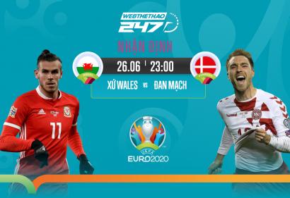 Nhận định Xứ Wales vs Đan Mạch, 23h00 ngày 26/6/2021 | Vòng 16