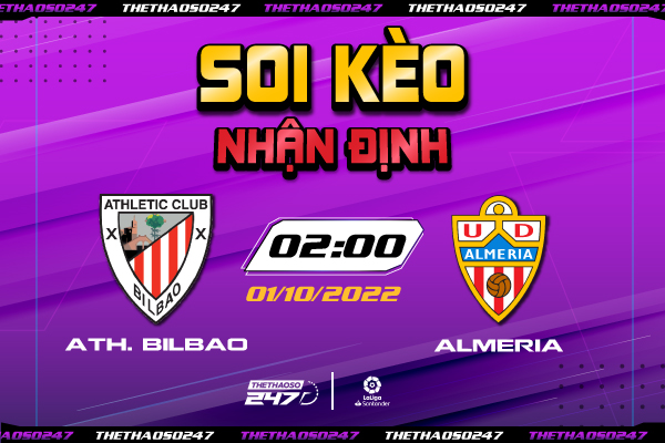 Soi kèo Ath Bilbao vs Almeria, 2h ngày 1/10 | La Liga