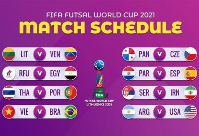 Lịch thi đấu Futsal World Cup 2021