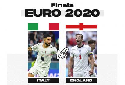 Lịch thi đấu chung kết EURO 2020 giữa Italia vs Anh
