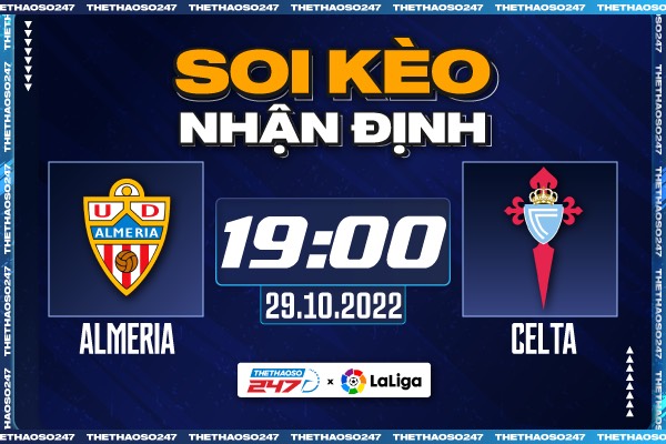 Soi kèo Almeria vs Celta Vigo, 19h00 ngày 29/10 | La Liga