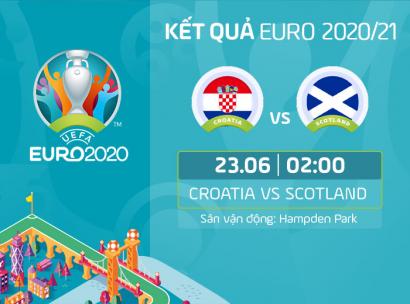 Kết quả, Tỷ số Croatia vs Scotland, 02h00 ngày 23/6/2021