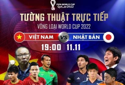 Tường thuật trực tiếp Việt Nam vs Nhật Bản 19h ngày 11/11