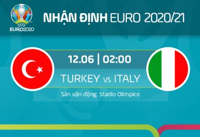 Nhận định Thổ Nhĩ Kỳ vs Ý, 2h00 ngày 12/6/2021