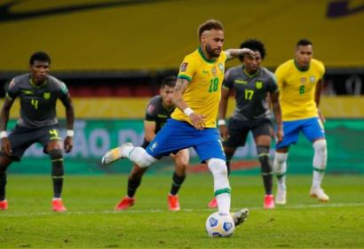 Kết quả Brazil 2-0 Ecuador: Neymar tỏa sáng