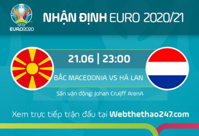 Nhận định Bắc Macedonia vs Hà Lan, 23h00 ngày 21/6/2021