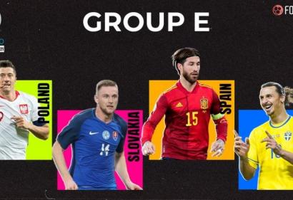 Lịch thi đấu bảng E Euro 2020: Tây Ban Nha và phần còn lại