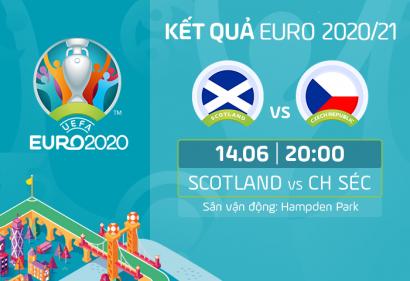 Kết quả, Tỷ số Scotland vs CH Séc, 20h00 ngày 14/6/2021